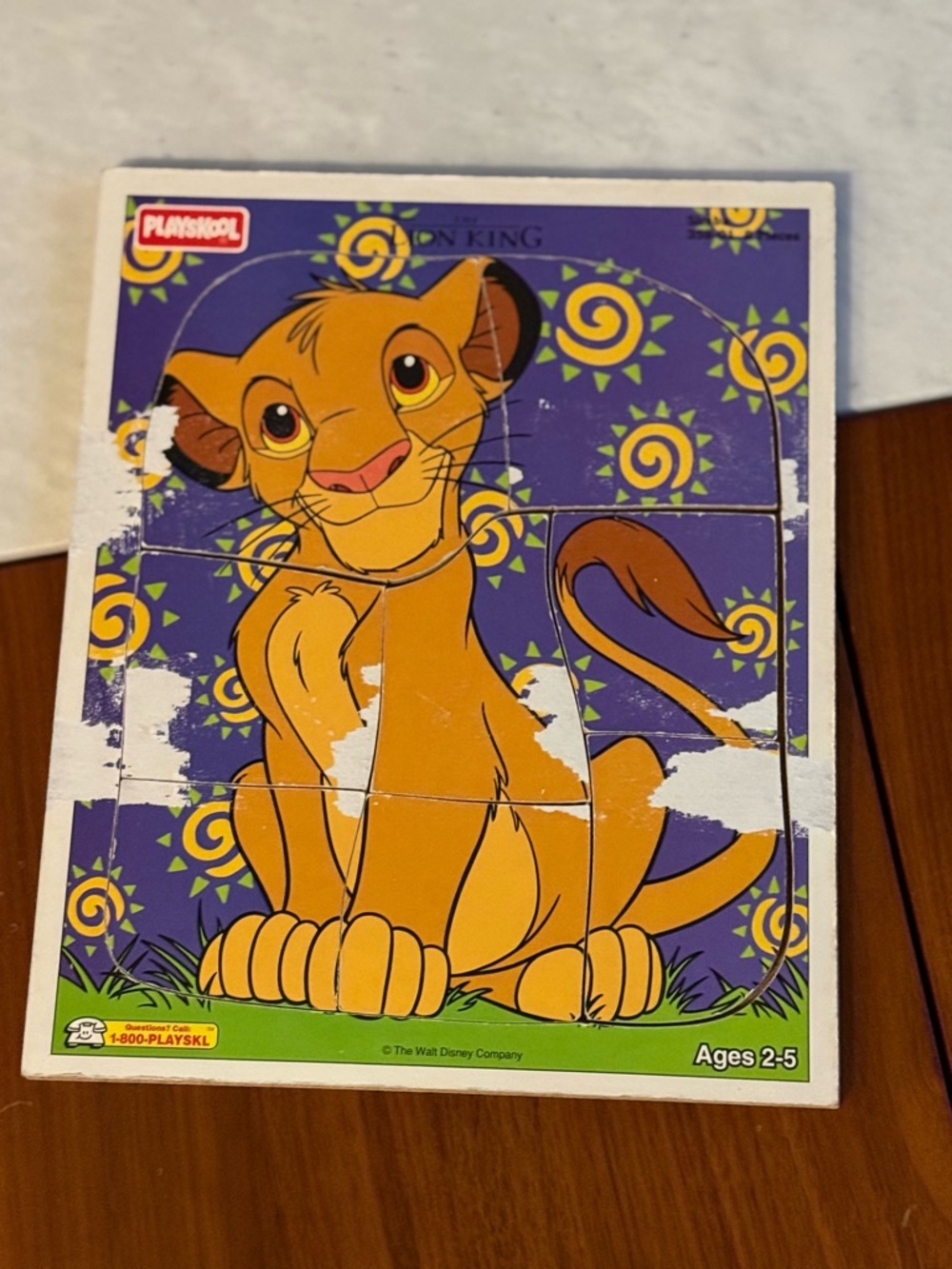 Vintage Playskool The Lion King Simba Puzzle - play condition